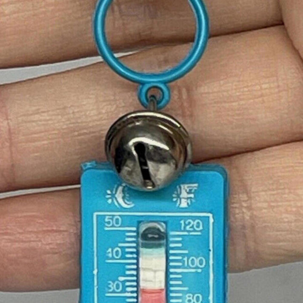 1980s Thermometer Plastic Bell Charm Bracelet Necklace Vintage